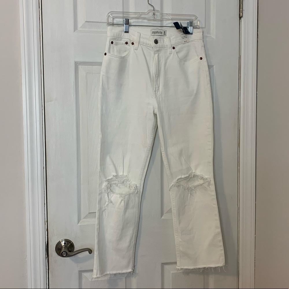 Abercrombie Ultra High Rise Ankle Straight Jeans